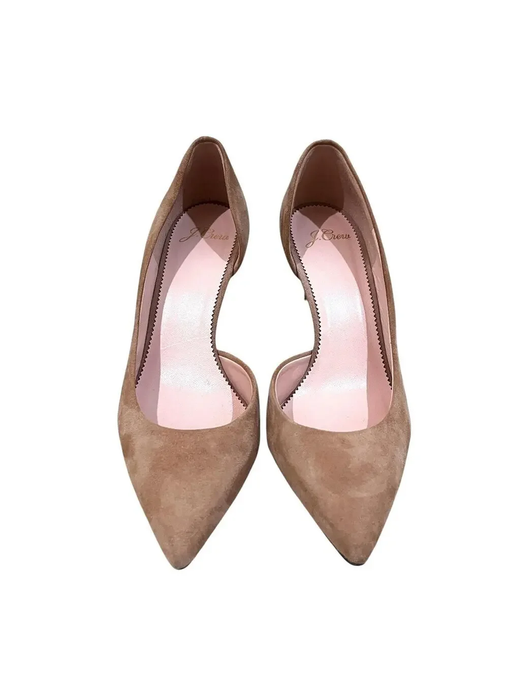 J. Crew Shoes Womens Size 8 Brown Suede Pointed Toe Kitten Heel Pumps Italy